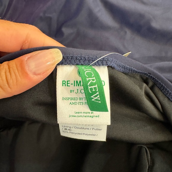 J. Crew NWT Bow One Shoulder One Piece Swimsuit Size 22 Navy Blue - Picture 10 of 13